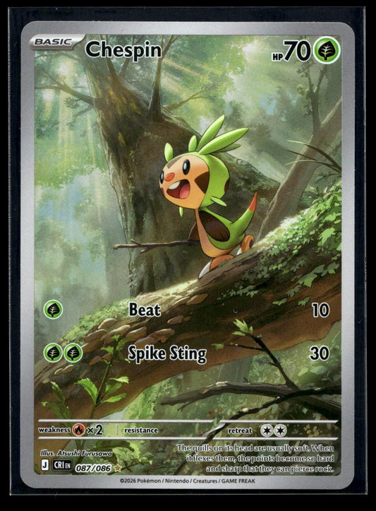 Chespin 087/086 - Chaos Rising - Illustration Rare