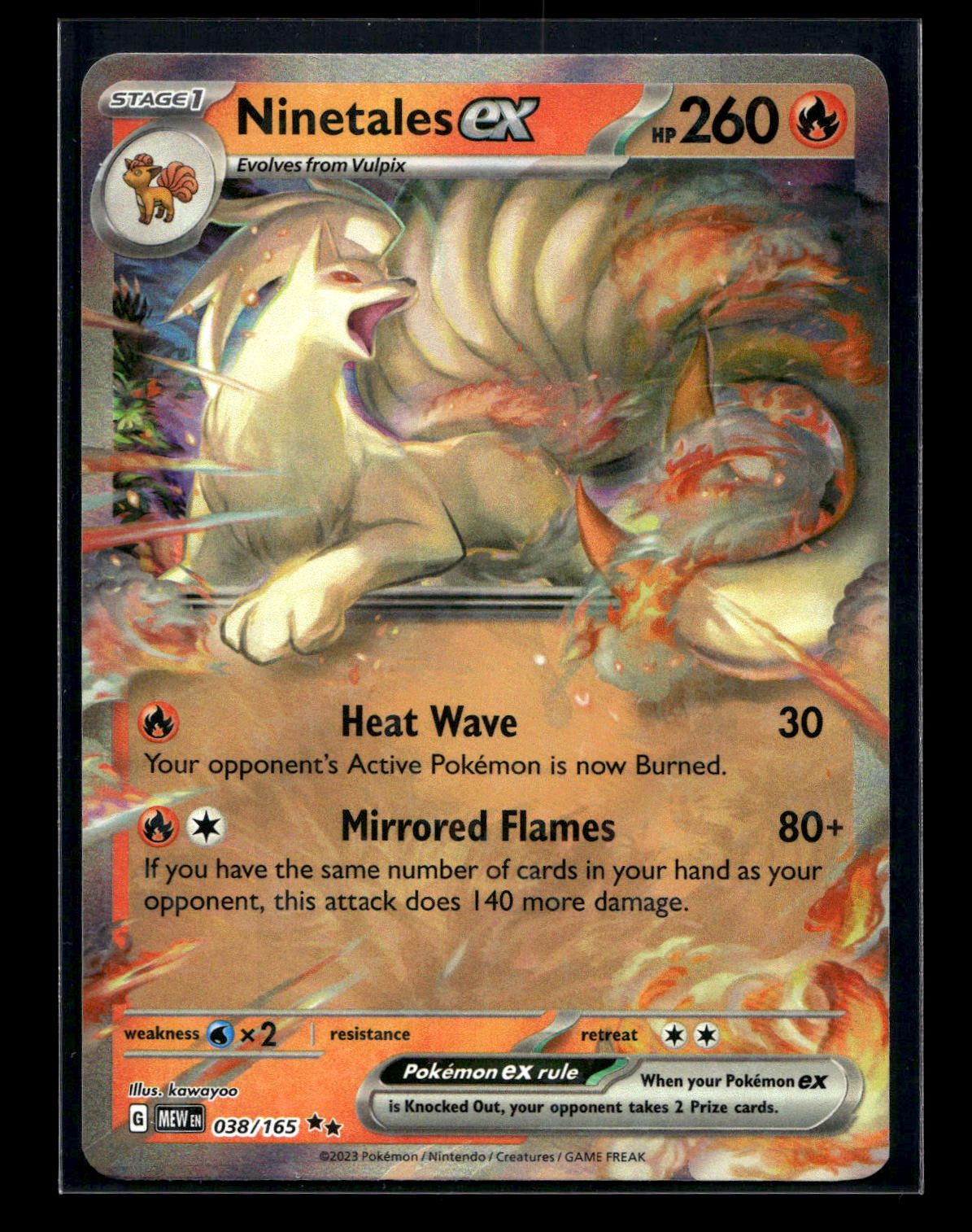 Ninetales ex 038/165 - 151 - Double Rare