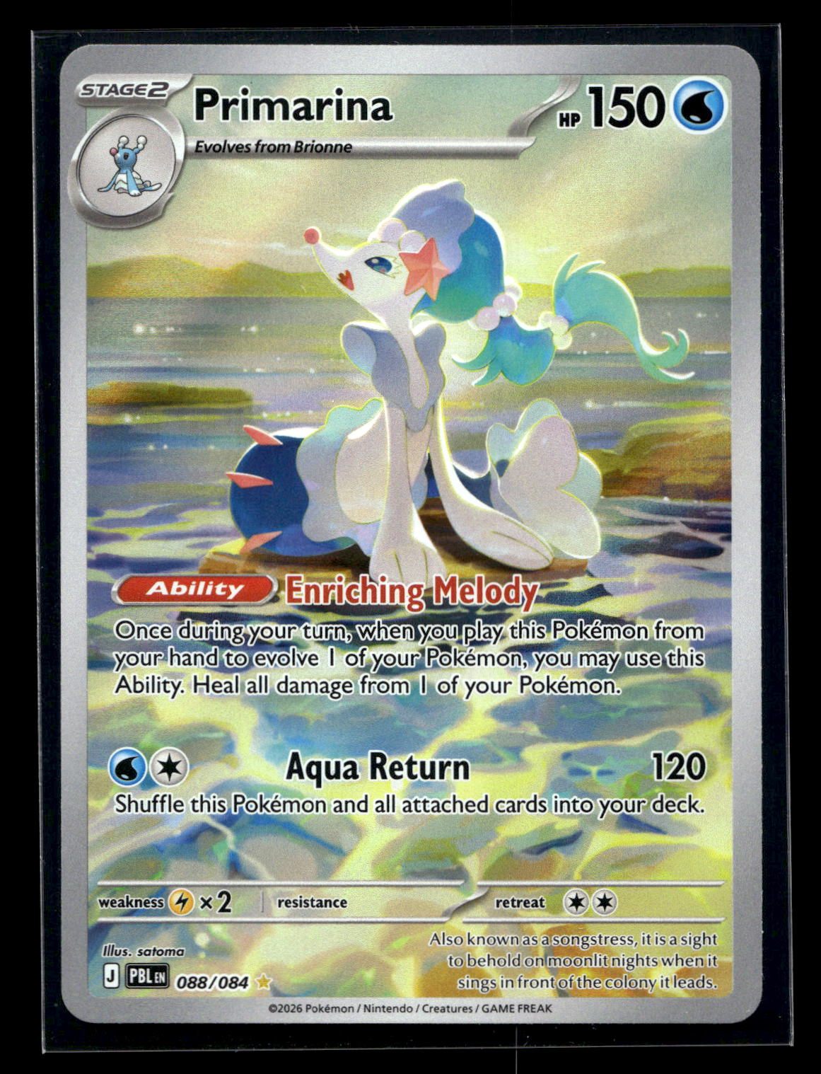 Primarina 088/084 - Pitch Black - Illustration Rare