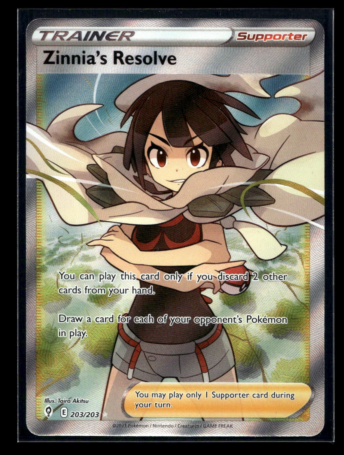 Zinnia's Resolve 203/203 - Evolving Skies - Rare Ultra