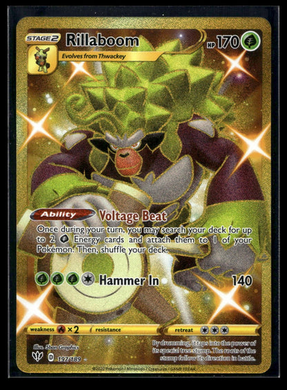 Rillaboom 197/189 - Darkness Ablaze - Rare Secret