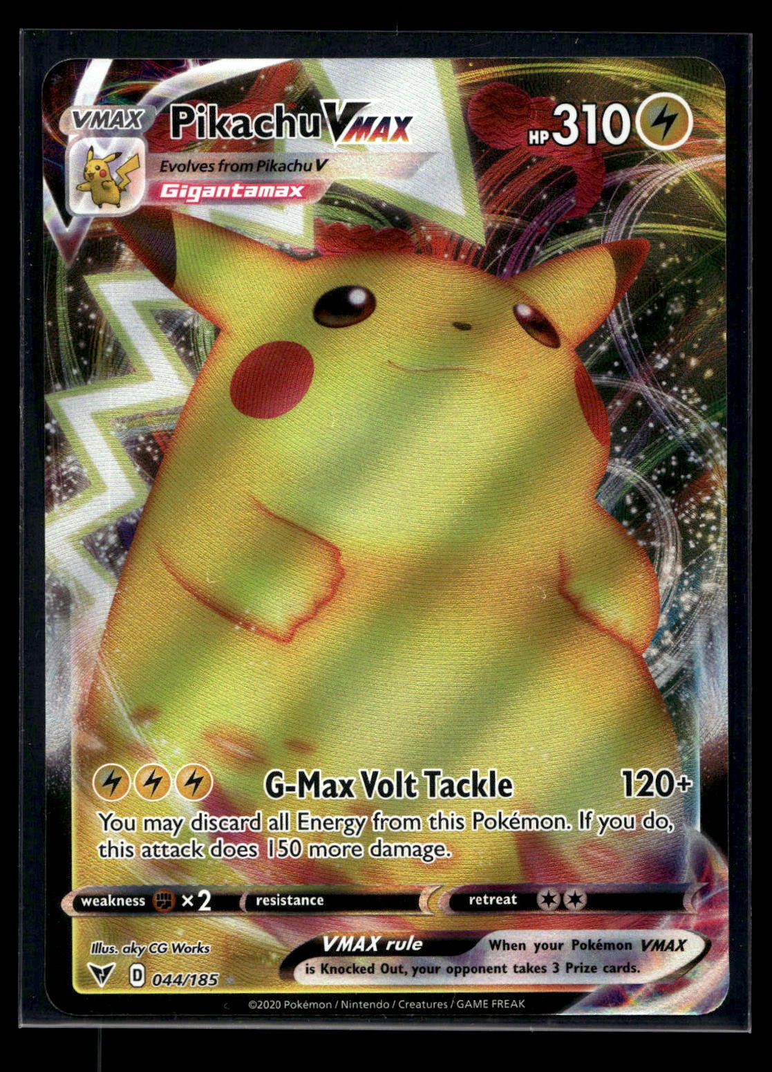 Pikachu VMAX 044/185 - Vivid Voltage - Rare Holo VMAX