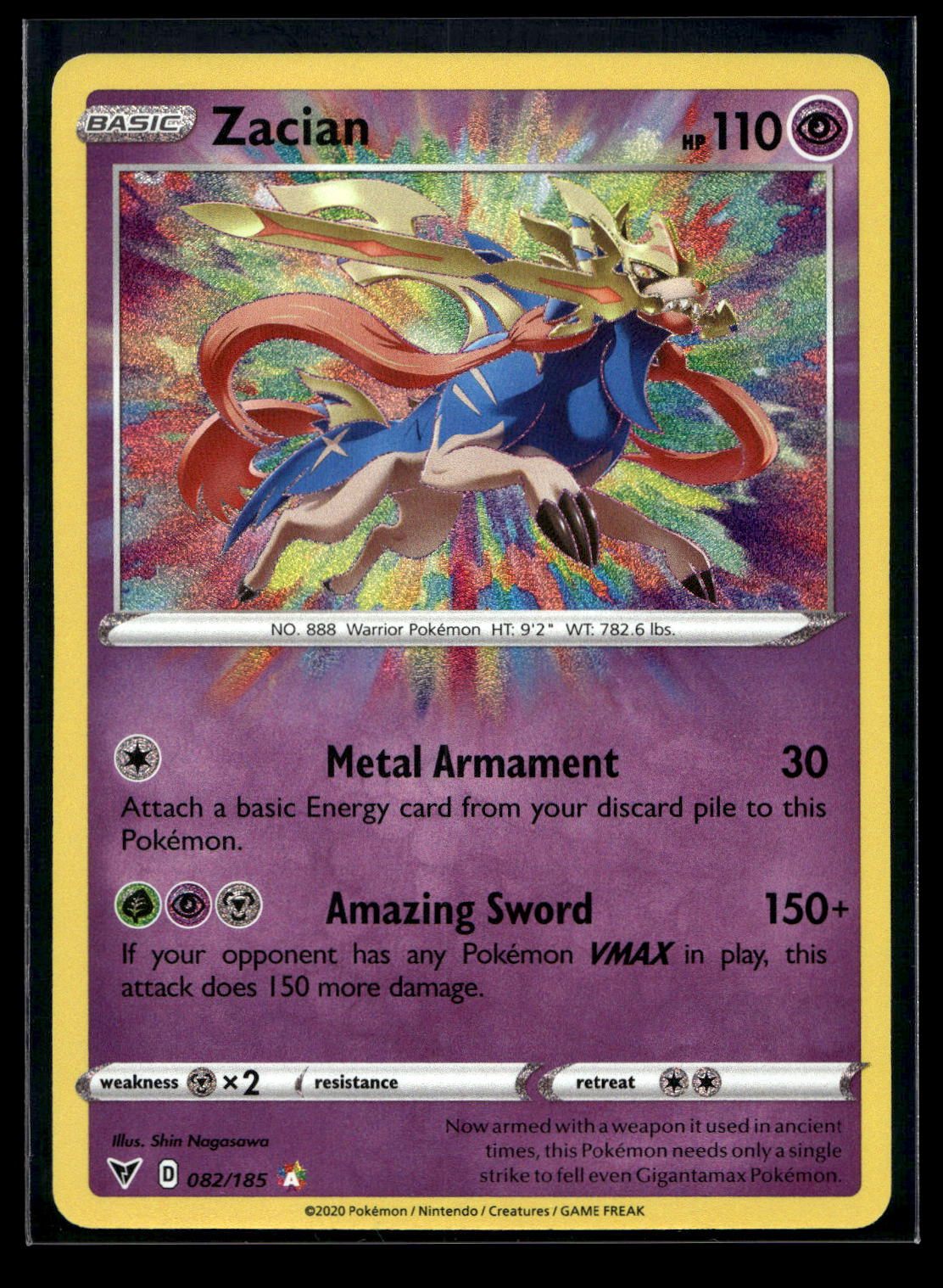 Zacian 082/185 - Vivid Voltage - Amazing Rare