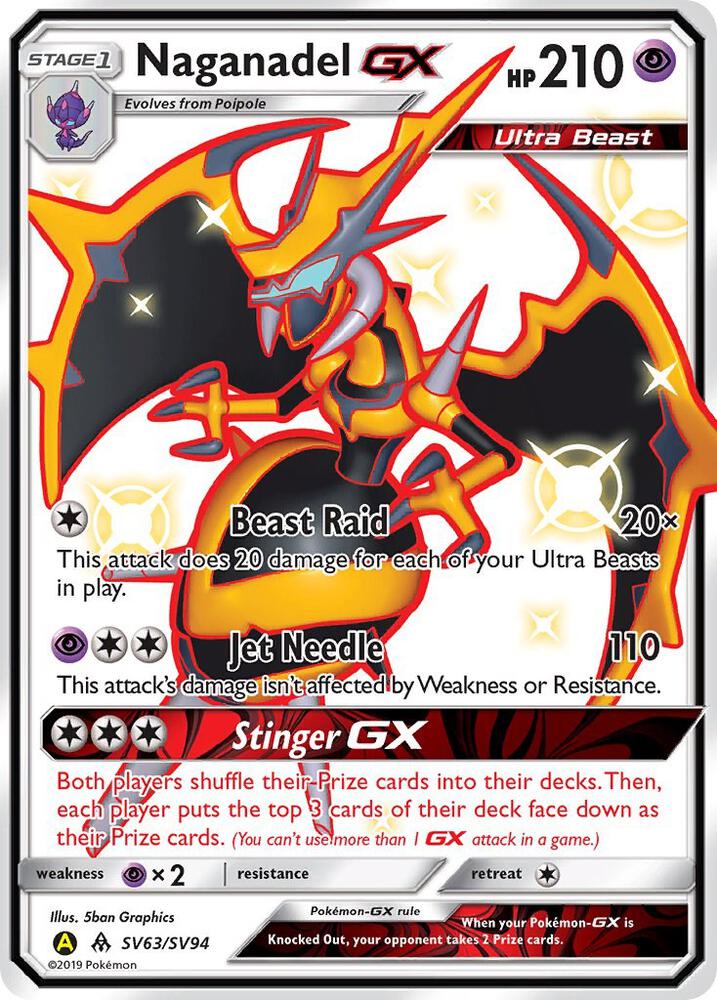 Naganadel GX SV63/SV94 Hidden Fates: Shiny Vault