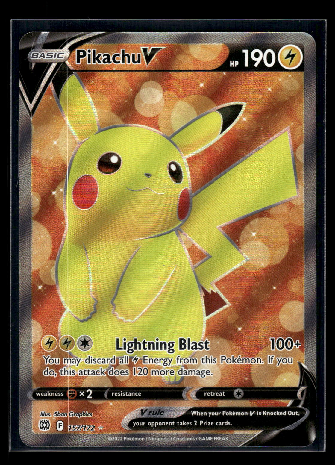 Pikachu V (Full Art) 157/172 SWSH09: Brilliant Stars