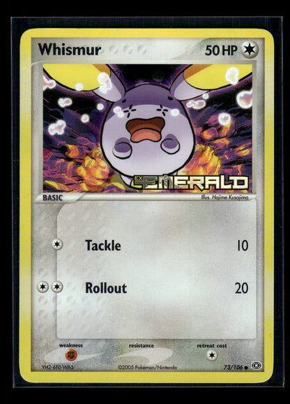 Whismur 73/106 EX Emerald Stamp Reverse