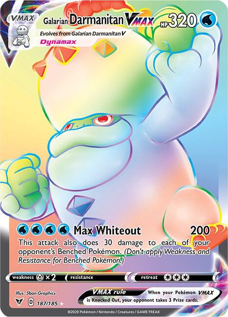 Galarian Darmanitan VMAX (Secret) 187/185 SWSH04: Vivid Voltage