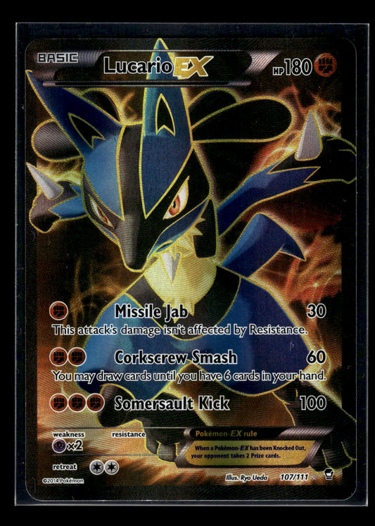 Lucario EX (107 Full Art) 107/111 XY - Furious Fists