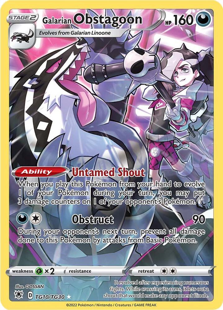 Galarian Obstagoon TG10/TG30 SWSH10: Astral Radiance Trainer Gallery