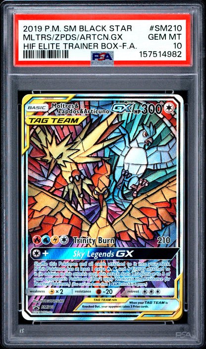 PSA 10 MLTRS/ZPDS/ARTCN.GX - POKEMON SM BLACK STAR PROMO #SM210
