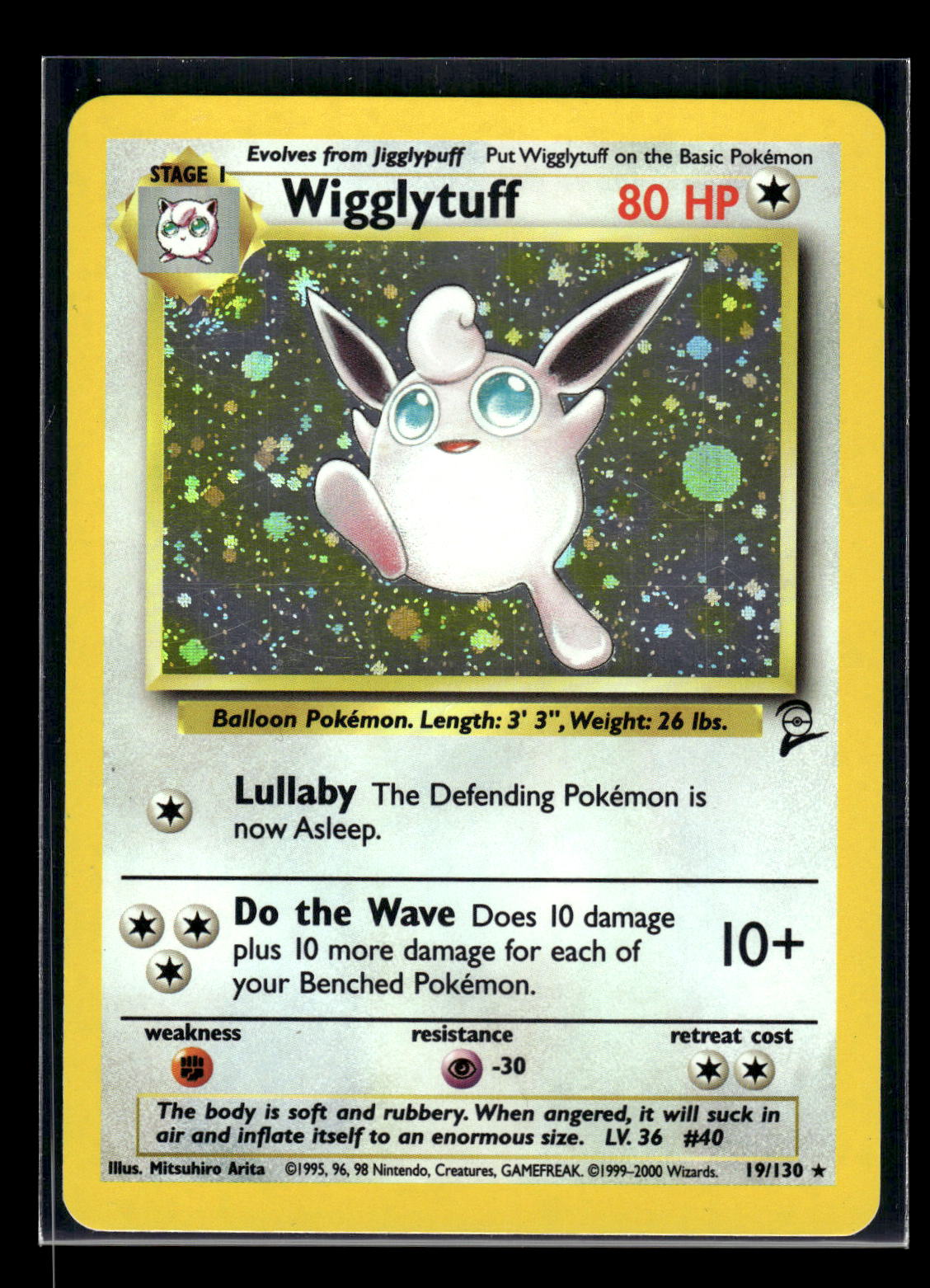 Wigglytuff 019/130 Base Set 2
