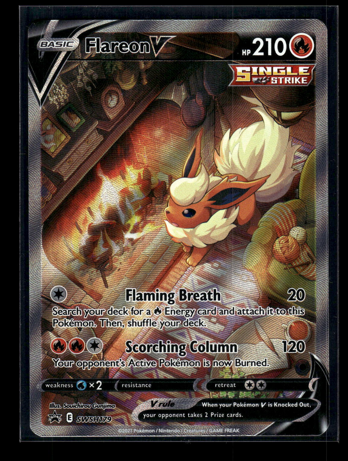Flareon V SWSH179 SWSH: Sword & Shield Promo Cards