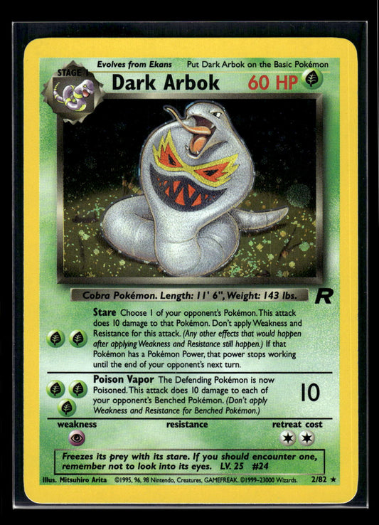 1st Edition - Dark Arbok (2) 02/82 Team Rocket