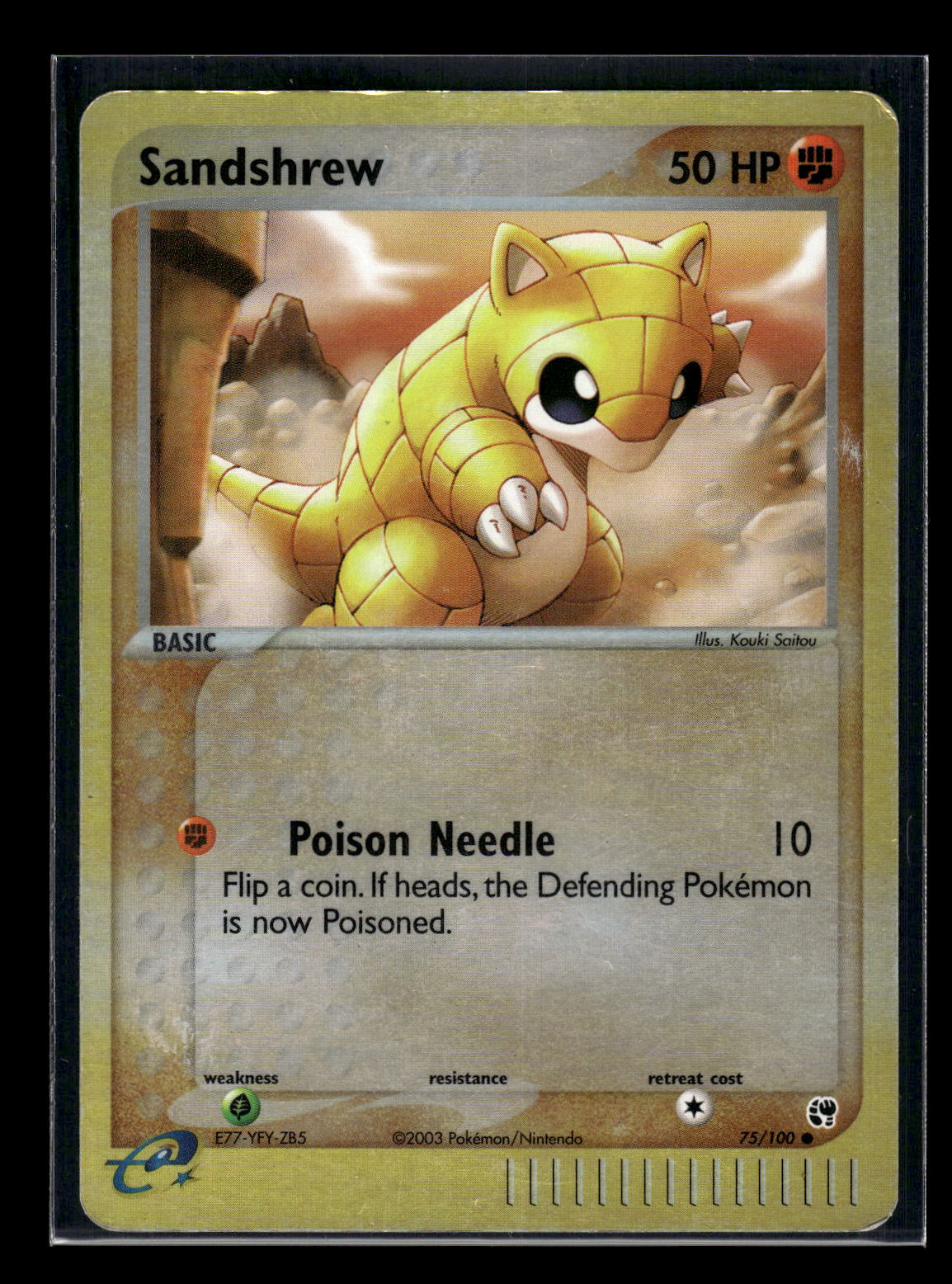 Sandshrew 75/100 EX Sandstorm Reverse Foil