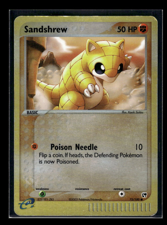 Sandshrew 75/100 EX Sandstorm Reverse Foil