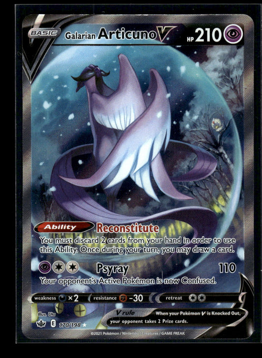 Galarian Articuno V (Alternate Full Art) 170/198 SWSH06: Chilling Reign