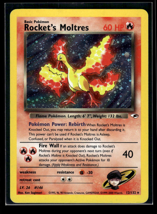 Rocket's Moltres 012/132 Gym Heroes