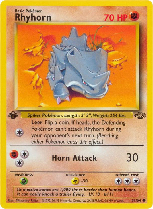 1st Edition - Rhyhorn 61/64 Jungle