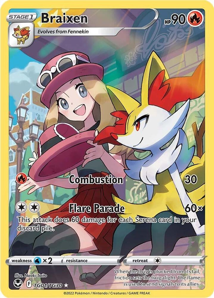 Braixen TG01/TG30 SWSH12: Silver Tempest Trainer Gallery