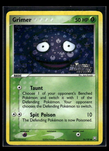 Grimer 56/109 EX Team Rocket Returns Stamped Reverse