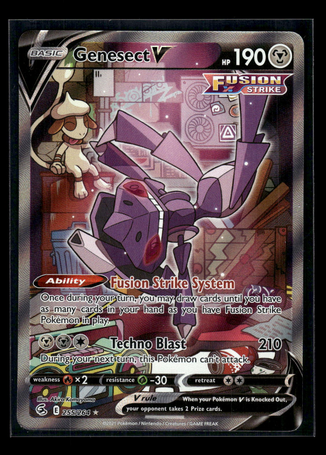 Genesect V (Alternate Full Art) 255/264 SWSH08: Fusion Strike