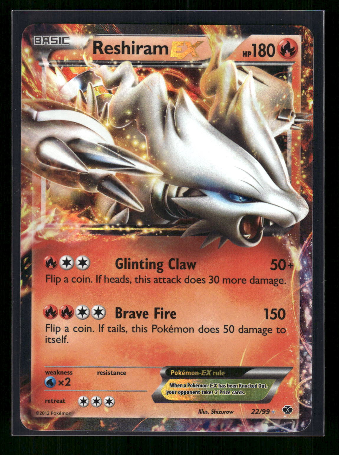 Reshiram EX 29/113 Legendary Treasures