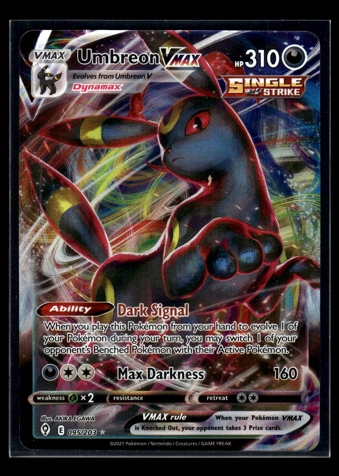 Umbreon VMAX 095/203 SWSH07: Evolving Skies