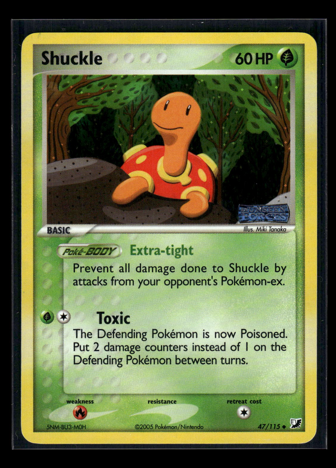 Shuckle 47/115 EX Unseen Forces Stamped Reverse