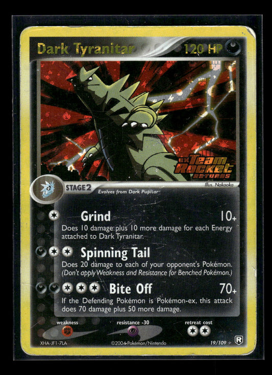 Reverse Foil - Dark Tyranitar - 019/109 19/109 Team Rocket Returns