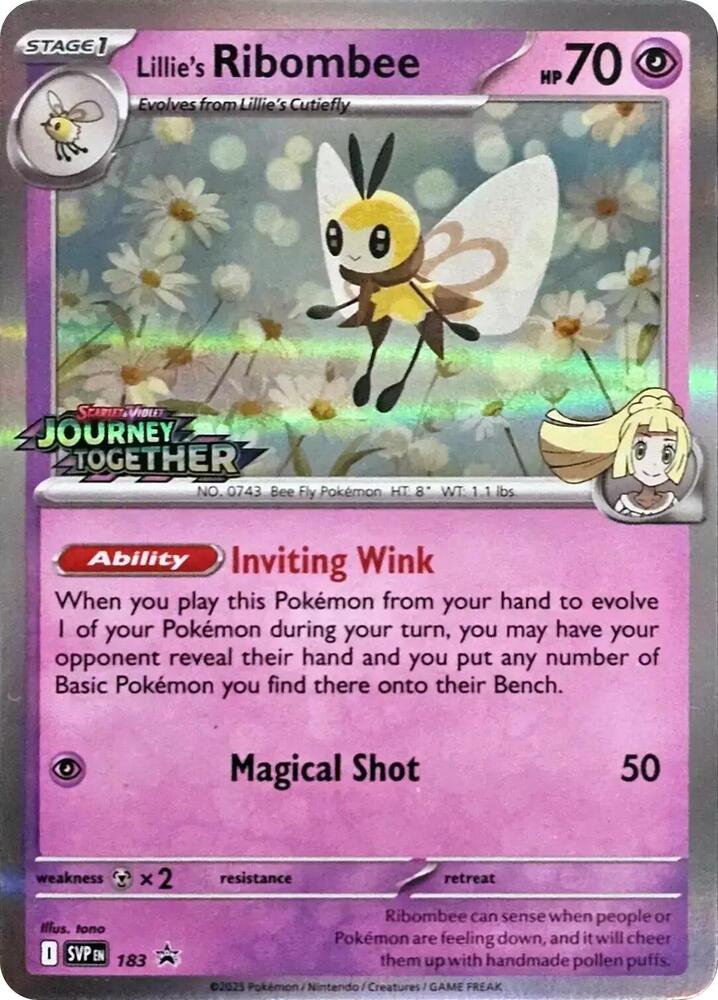 Lillie's Ribombee - (Prerelease) 183 SV: Scarlet & Violet Promo Cards
