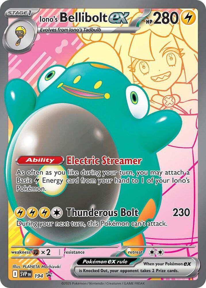 Iono's Bellibolt ex 194 SV: Scarlet & Violet Promo Cards