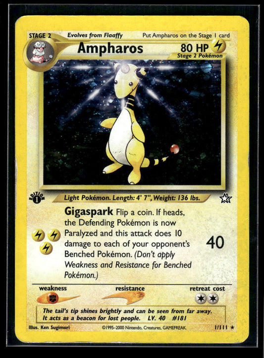 1st Edition - Ampharos 001/111 Neo Genesis
