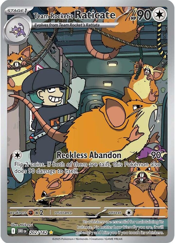 Team Rocket's Raticate 202/182 SV10: Destined Rivals