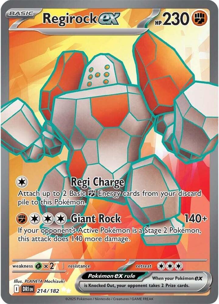 Regirock ex 214/182 SV10: Destined Rivals