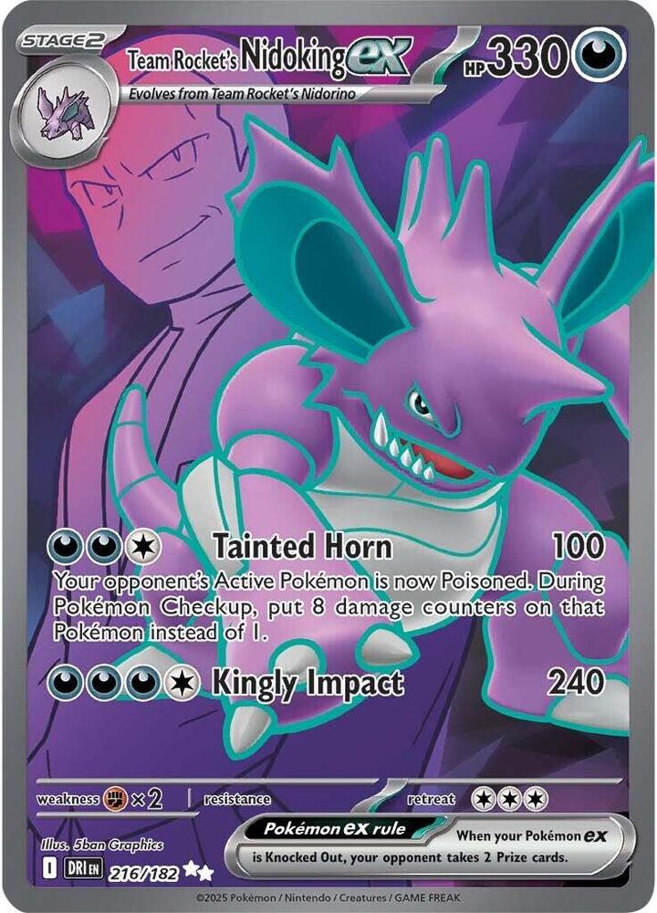 Team Rocket's Nidoking ex 216/182 SV10: Destined Rivals