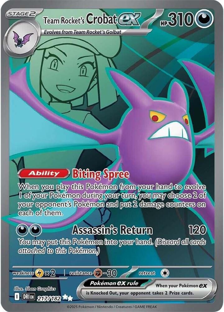 Team Rocket's Crobat ex 217/182 SV10: Destined Rivals