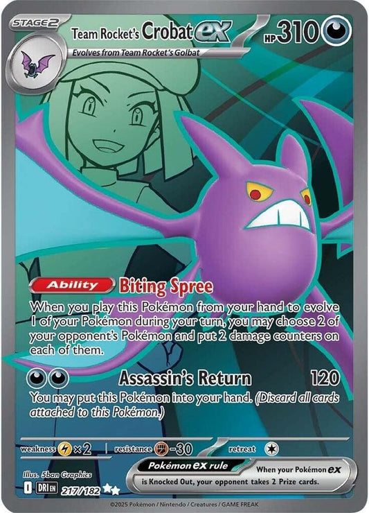 Team Rocket's Crobat ex 217/182 SV10: Destined Rivals