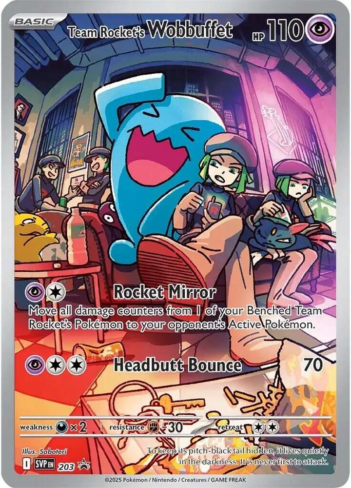 Team Rocket's Wobbuffet 203 SV: Scarlet & Violet Promo Cards
