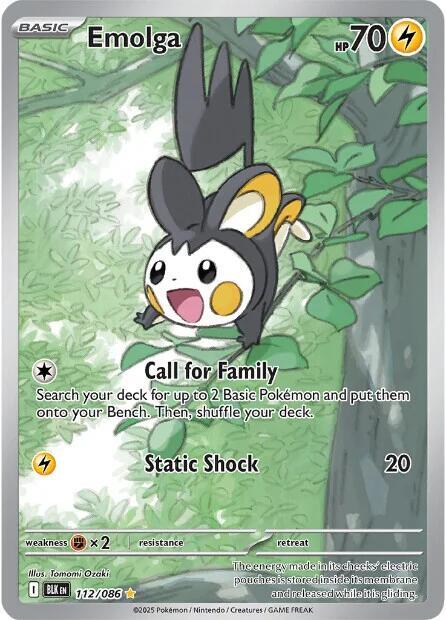 Emolga 112/086 SV: Black Bolt