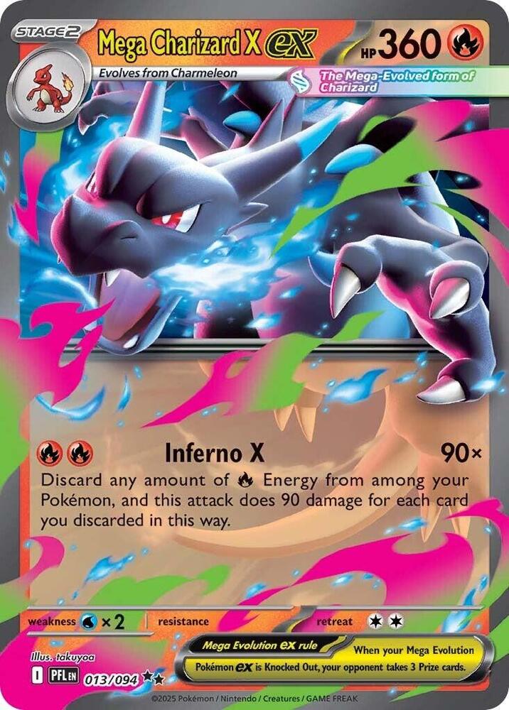 Mega Charizard X ex 013/094 ME02: Phantasmal Flames