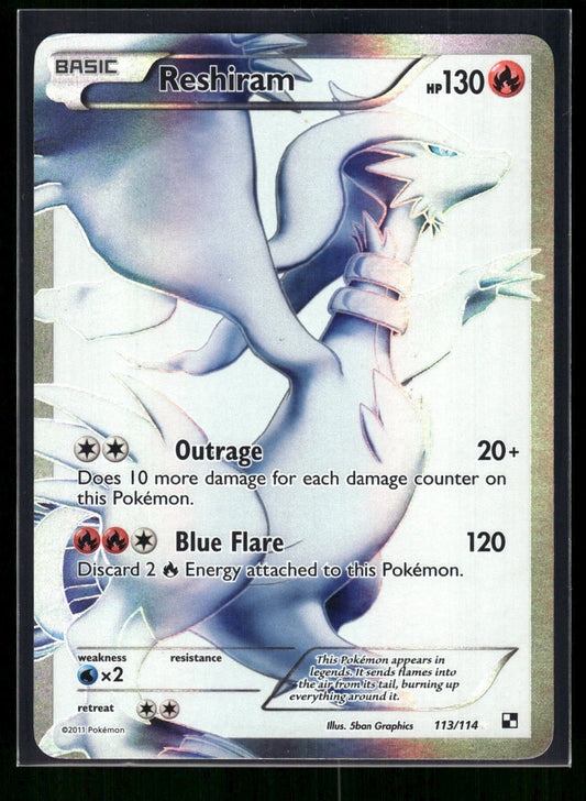 Reshiram (113 Full Art) 113/114 Black and White
