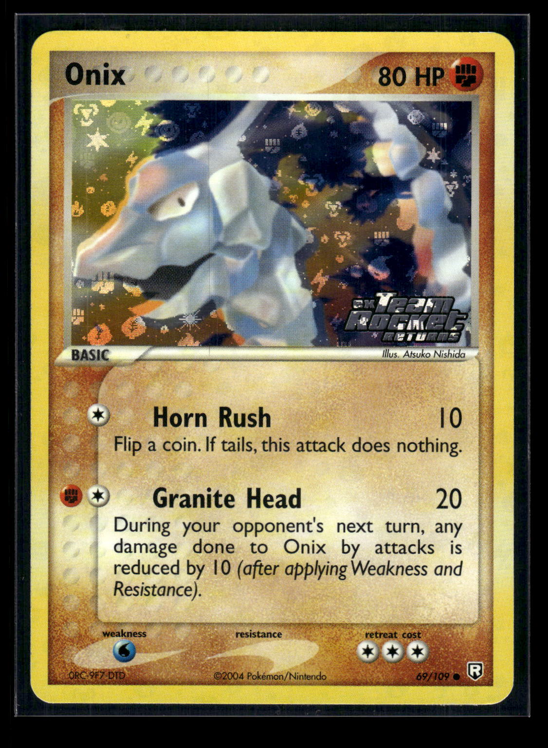 Onix 69/109 EX Team Rocket Returns Stamp Reverse
