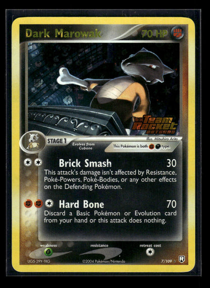 Dark Marowak 7/109 EX Team Rocket Returns Stamped Reverse