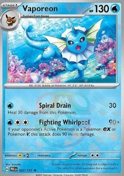 Prismatic Evolutions - Vaporeon Masterball 022/131