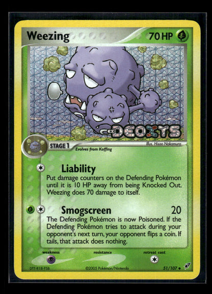 Weezing 51/107 EX Deoxys Stamp Reverse
