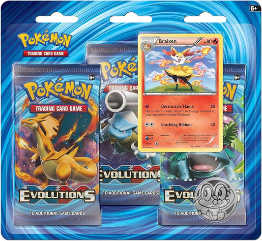 Pokemon TCG XY Evolutions: 3-Pack Blister - Braixen