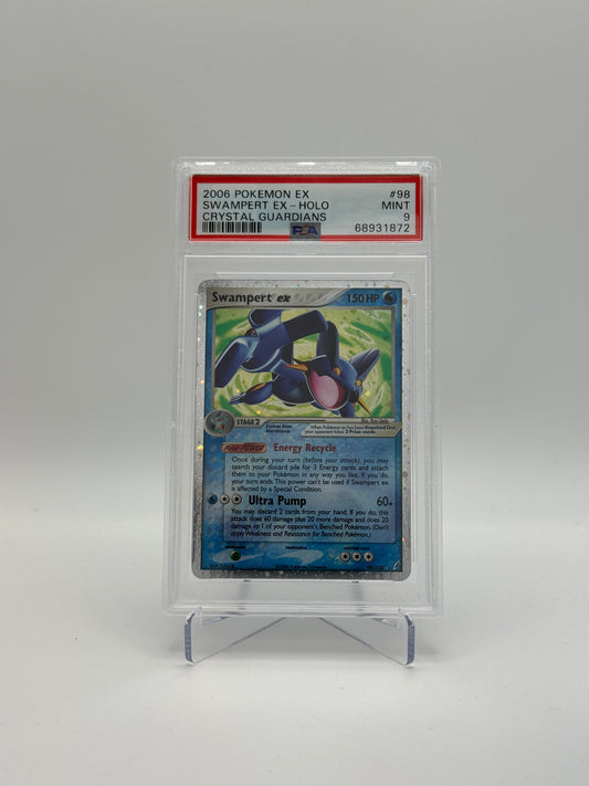 PSA 9 - Swampert ex 98/100 - Crystal Guardians
