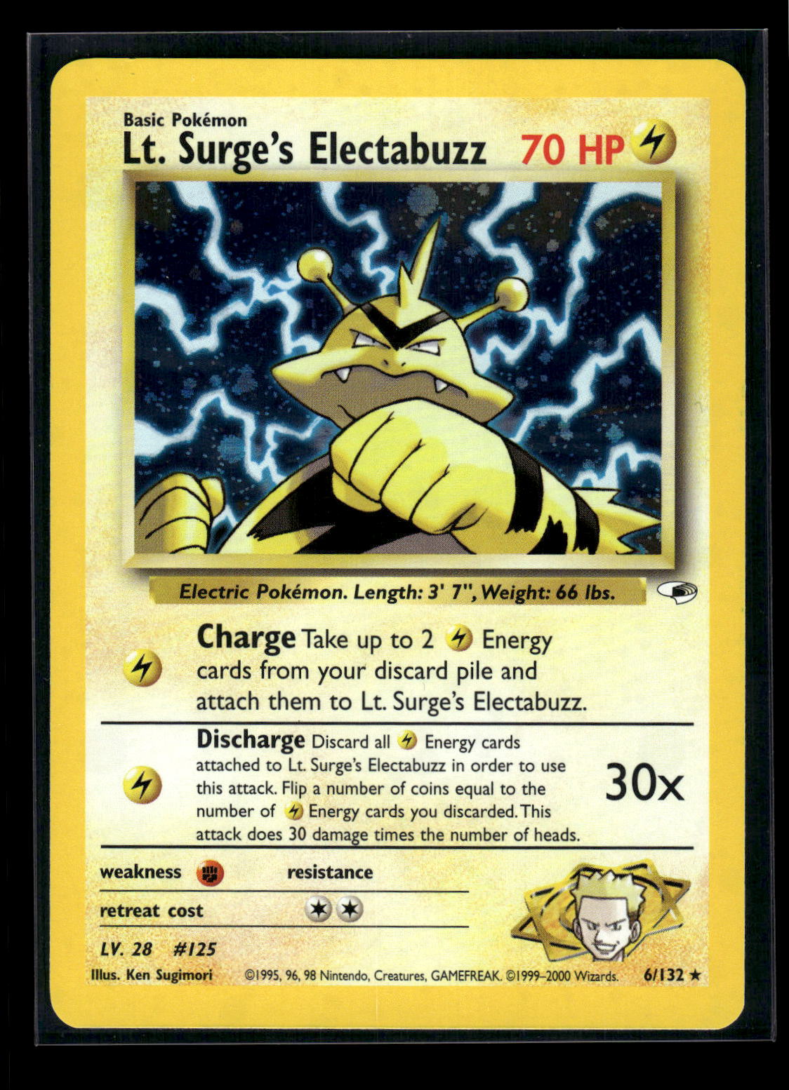 Lt. Surge's Electabuzz (6) 006/132 Gym Heroes