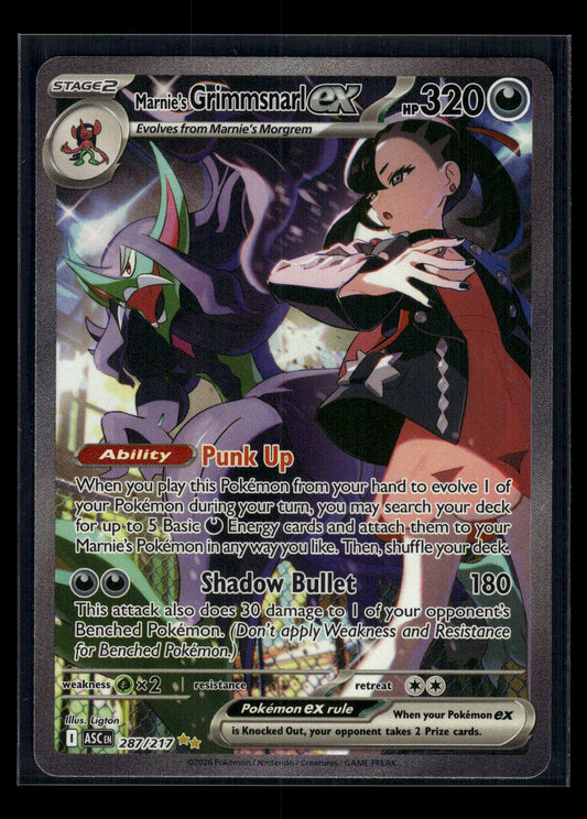 Marnie's Grimmsnarl ex 287/217 ME: Ascended Heroes