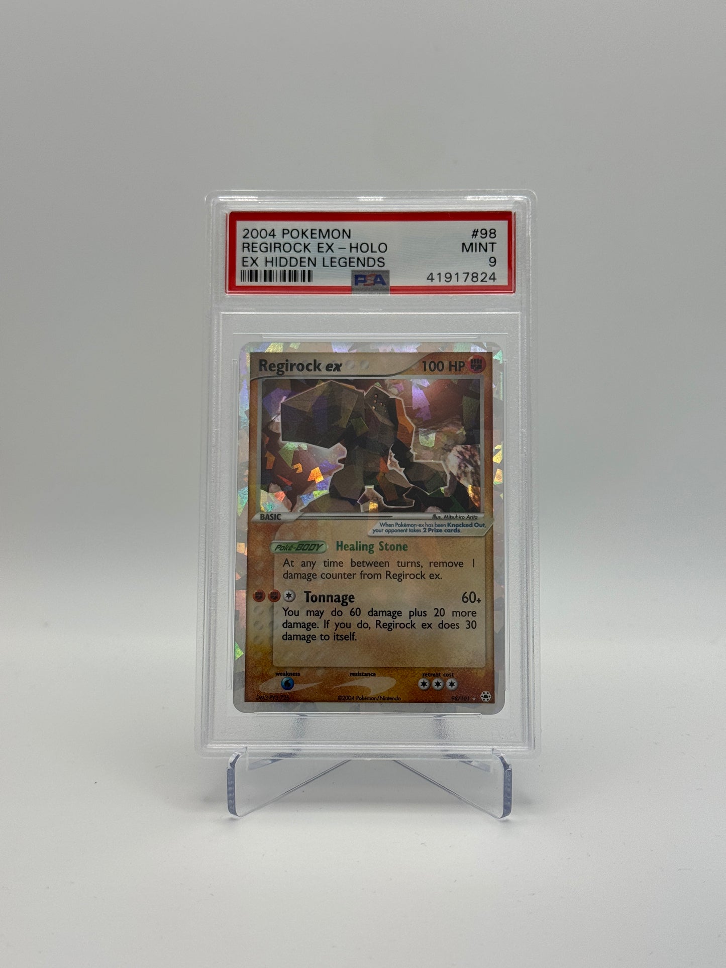 PSA 9 - Regirock ex 98/101 - Hidden Legends